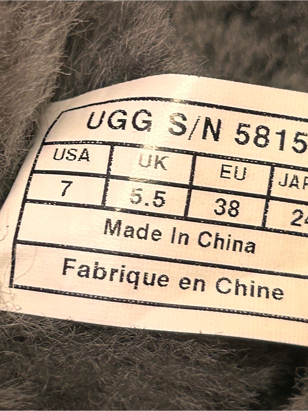 UGG Women's Classic Tall Style# 5815 Boots Gray Y2K Sheepskin Suede SZ 7 *stains - Picture 7 of 7